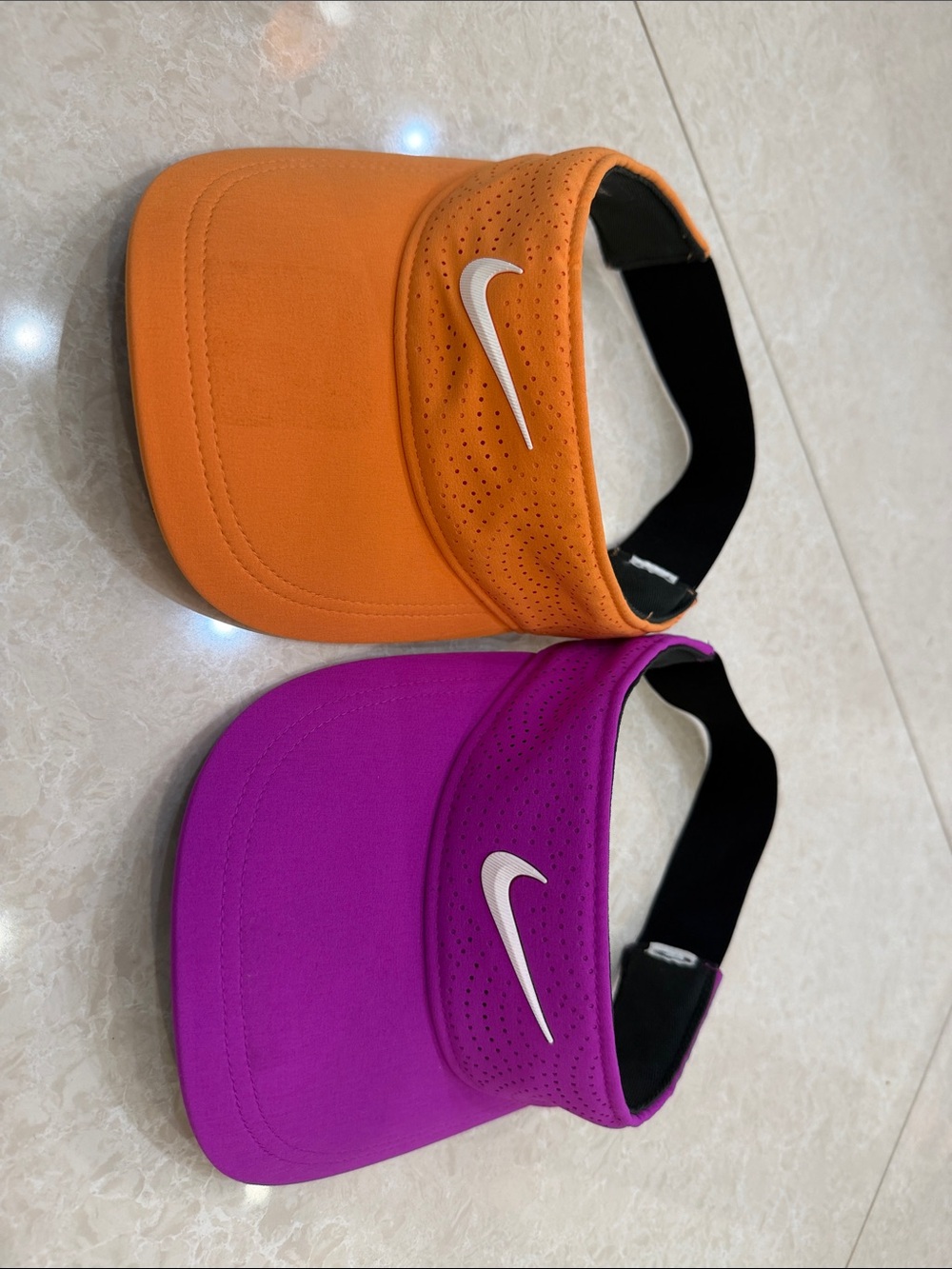 Nike Kids Orange and Purple Sun Visor Duo with Swoosh